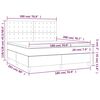 vidaXL Boxspringbett mit Matratze & LED Rosa 180x200 cm Samt