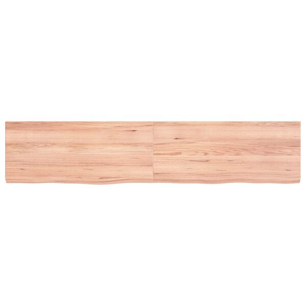 vidaXL Wandregal Hellbraun 140x30x(2-4) cm Massivholz Eiche Behandelt