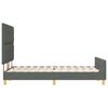 vidaXL Bettgestell mit Kopfteil Dunkelgrau 140 x 190 cm Stoff