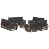 vidaXL Gartensofa-set 13 Stk. Grau und Dunkelgrau Poly-Rattan