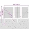 vidaXL Zaunpfosten Silber 50 x 1,2 m (13 mm Gitter) Stahl