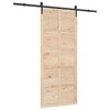vidaXL Schiebet&uuml;r Natur 80 x 208 cm Massives Kiefernholz