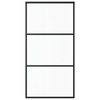 vidaXL Schiebet&uuml;r ESG-Glas und Aluminium 102x205 cm Schwarz