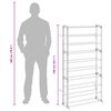 Schuhregal f&uuml;r 40 Paar Schuhe Schuhschrank 140cm