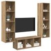 vidaXL TV-Schrankset Wandmontiert 3 pcs Artisan-Eiche Holzwerkstoff