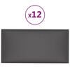 vidaXL Wandpaneele 12 Stk. Grau 60x30 cm Kunstleder 2,16 m²