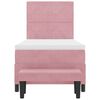 vidaXL Boxspringbett mit Matratze mit Kopfteil Rosa 100 x 200 cm Samt