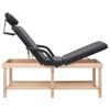 vidaXL Massageliege 3-Zonen Kunstleder Schwarz