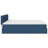 vidaXL Ottoman-Bett mit Matratzen & LEDs Blau 180x200 cm Stoff