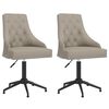 vidaXL Esszimmerstühle 2 Stk. Drehbar Hellgrau Samt