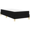 vidaXL Boxspringbett mit Matratze Schwarz 90 x 190 cm Stoff