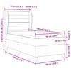 vidaXL Boxspringbett mit Matratze Dunkelgrau 90x190 cm Schwarz Stoff