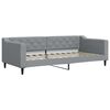 vidaXL Tagesbett Ausziehbar mit Matratze Hellgrau 90x200 cm Stoff