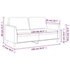 vidaXL 2-Sitzer-Sofa Weinrot 140 cm Kunstleder
