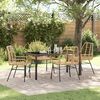 vidaXL Garten Essgruppe 5 pcs Braun Poly-Rattan