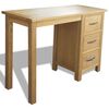 vidaXL Schreibtisch mit 3 Schubladen 106x40x75 cm Massivholz Eiche