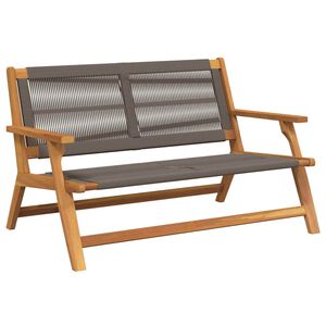 vidaXL Garten Relax Bank Grau Massivholz Akazie