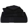 vidaXL Duscht&uuml;cher FROGN 4 Stk. Schwarz 70x140 cm 360 g/m&sup2;