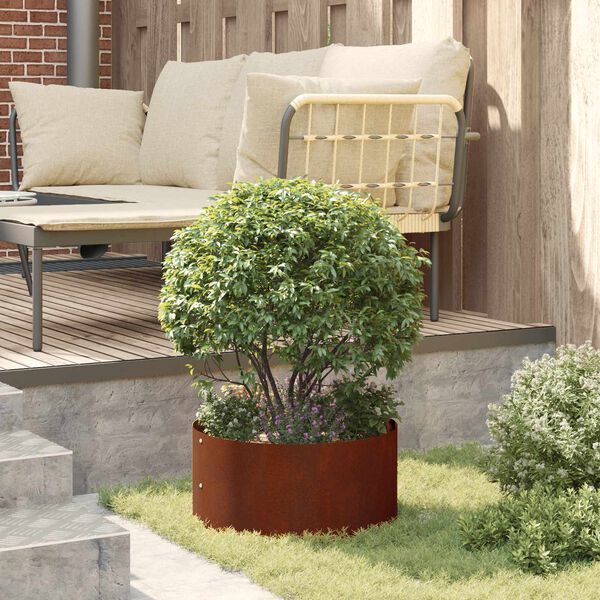 vidaXL Pflanzenring 5 pcs Braun 40 x 40 x 20 cm Wetterfeststahl