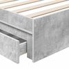 vidaXL Aufbewahrungsbett Beton Grau 75 x 190 cm Holzwerkstoff