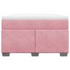 vidaXL Boxspringbett mit Matratze Rosa 120x190 cm Samt