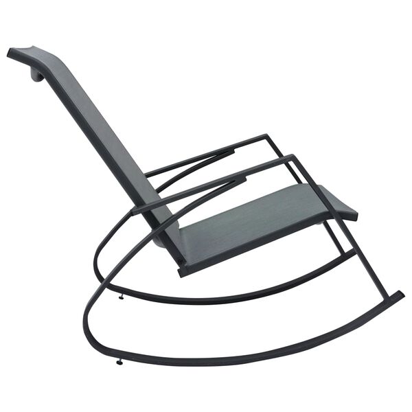 vidaXL Garten-Schaukelst&uuml;hle 2 Stk. Textilene Dunkelgrau