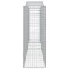 vidaXL Gabionen mit Hochbogen 8 Stk. 400x50x140/160cm Verzinktes Eisen