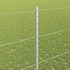 vidaXL Zaun mit Pfosten Silber 1,4 x 25 m Stahl
