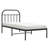 vidaXL Bettgestell mit Kopfteil Metall Schwarz 90x200 cm