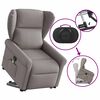 vidaXL Massagesessel mit Aufstehhilfe Taupe Stoff