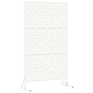 vidaXL Sichtschutz 100 x 50 x 180 cm Stahl Wei&szlig;