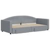 vidaXL Tagesbett Ausziehbar mit Schubladen Hellgrau 90x200 cm Stoff