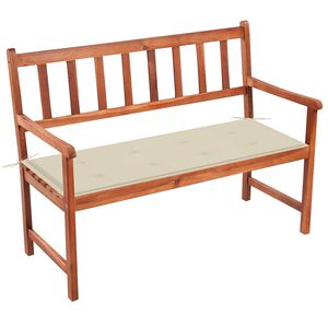 vidaXL Gartenbank mit Auflage 120 cm Massivholz Akazie