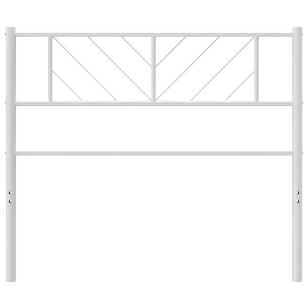 vidaXL Ersatz-Kopfteil Metall Wei&szlig; 90 cm