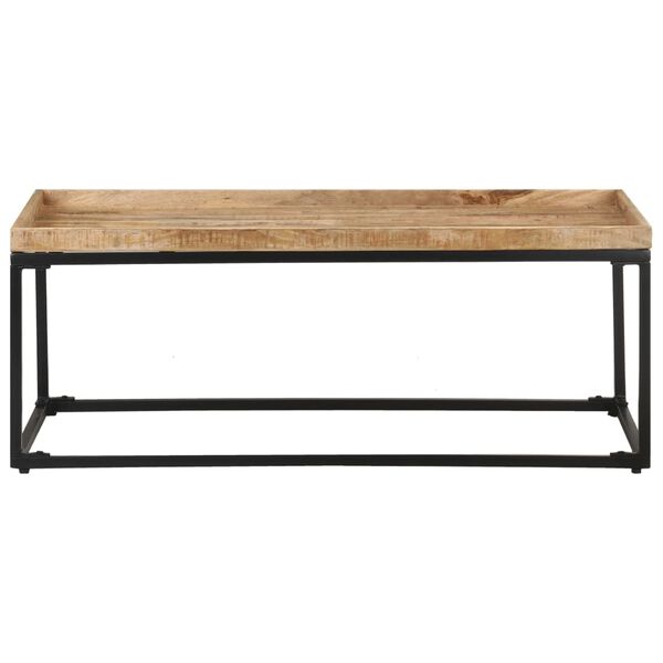 vidaXL Couchtisch 110x60x42 cm Raues Mangoholz