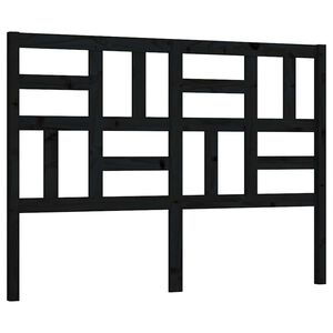 vidaXL Kopfteil Schwarz 126x4x104 cm Massivholz Kiefer