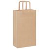 vidaXL Papiertragetaschen 250 Stk. mit Henkeln Braun 21x11x36 cm