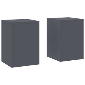 vidaXL Pflanzenst&auml;nder 2 pcs Anthrazit 24 x 24 x 35 cm Stahl