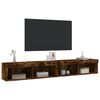 vidaXL TV-Schr&auml;nke mit LED-Leuchten 2 Stk. R&auml;uchereiche 100x30x30 cm