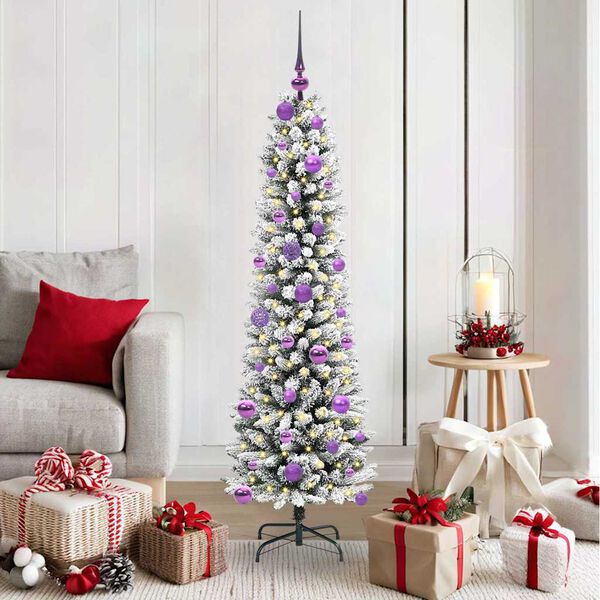 vidaXL K&uuml;nstlicher Weihnachtsbaum mit 150 LEDs mit St&auml;nder Wei&szlig; 150 cm