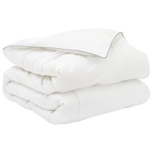 vidaXL Sommerdecke 155 x 200 cm Sommer 150 gsm Bambusfaser Wei&szlig;