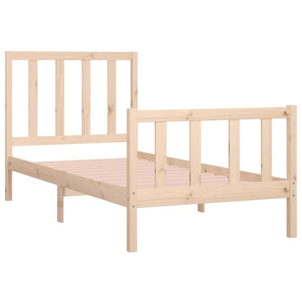 vidaXL Massivholzbett 90x190 cm