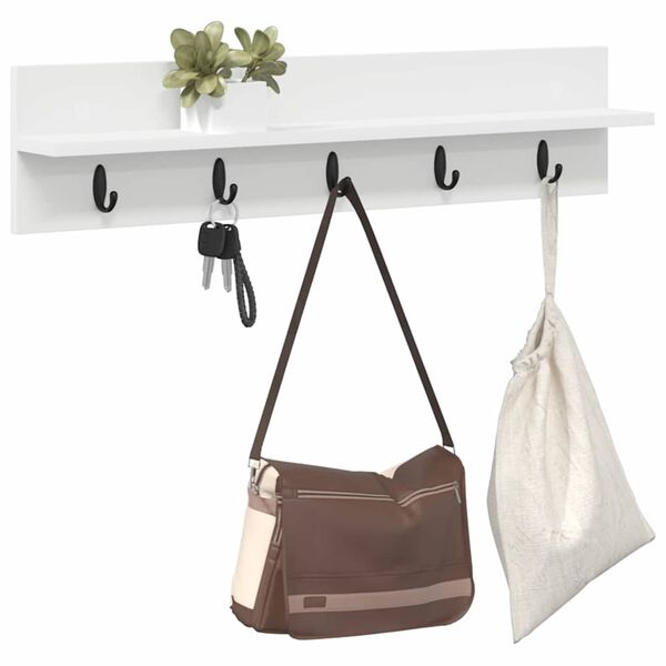 vidaXL Wandmontierter nachttisch Wei&szlig; 80 x 10,5 x 18 cm Holzwerkstoff