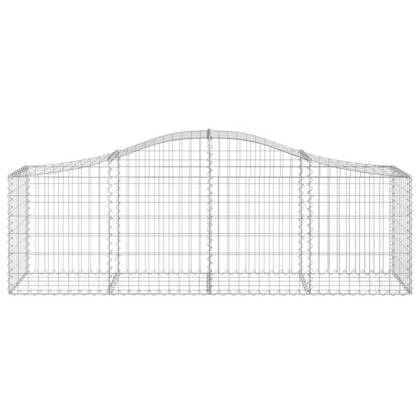 vidaXL Gabionen mit Hochbogen 9 Stk. 200x50x60/80 cm Verzinktes Eisen
