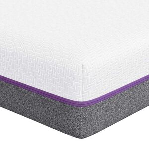 vidaXL Matratze Wei&szlig; und Grau 200 x 200 cm Viscoschaum
