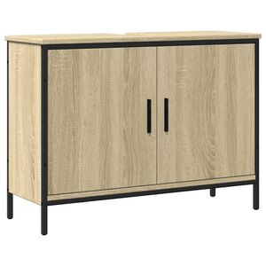 vidaXL Waschbeckenunterschrank Sonoma-Eiche 80x30x60 cm Holzwerkstoff