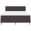 vidaXL Boxspringbett mit Matratze Dunkelbraun 140 x 190 cm Stoff