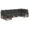 vidaXL Gartensofa-set 7 stk. 7-Sitzanzahl Grau Poly-Rattan