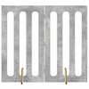 vidaXL Faltbarer Haustierzaun 2 stk. Betongrau 100,5 x 38 x 90 cm
