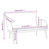 vidaXL Sitzbank Creme 110x76x80 cm Samt